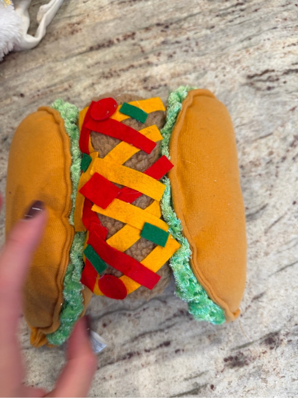 Dog size small hot dog costume